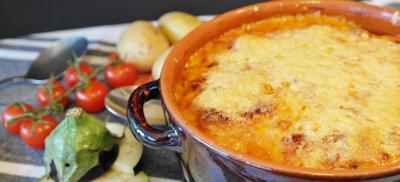 Gratinado con camarones